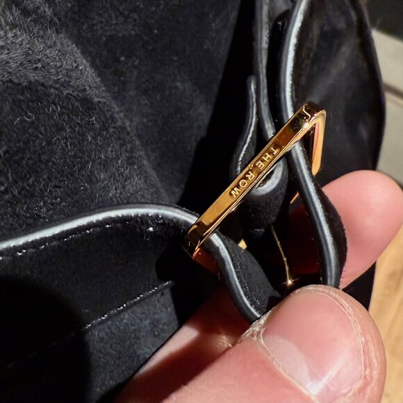 The Row Black Suede Soft Margaux 17 Bag - Picture 4 of 16